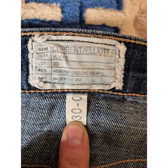 Current/Elliot The Skinny Distressed Jeans Mid Rise Skinny Jeans Love Destroy 30 - Picture 8 of 9